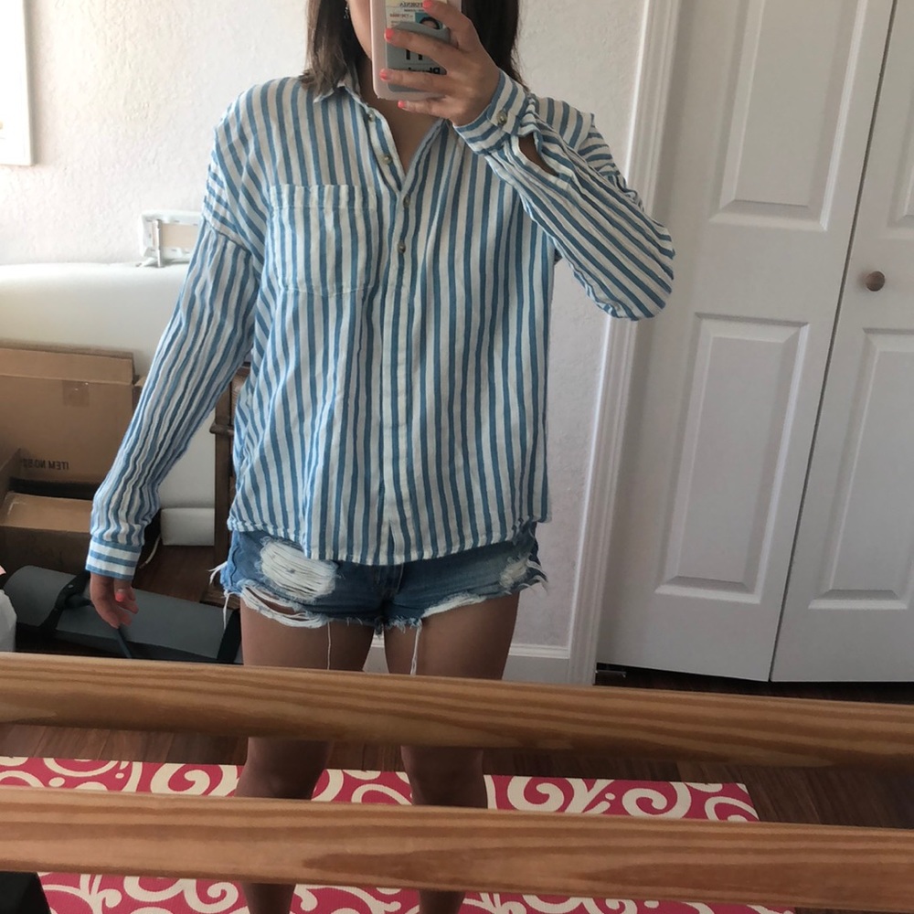 Urban outfitters button down striped top